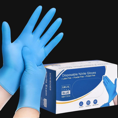 10-100PCS Blue Nitrile Disposable Gloves Latex Free - Bushman Outpost