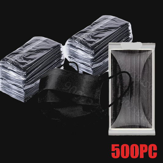 50-500Pcs Black Disposable Masks - Bushman Outpost