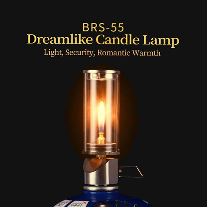 BRS-55 Dreamlike Candlelight Lamp Windproof Candle Light Gas Burner Stove Outdoor Camping Lights Tent Lighting Equipment
