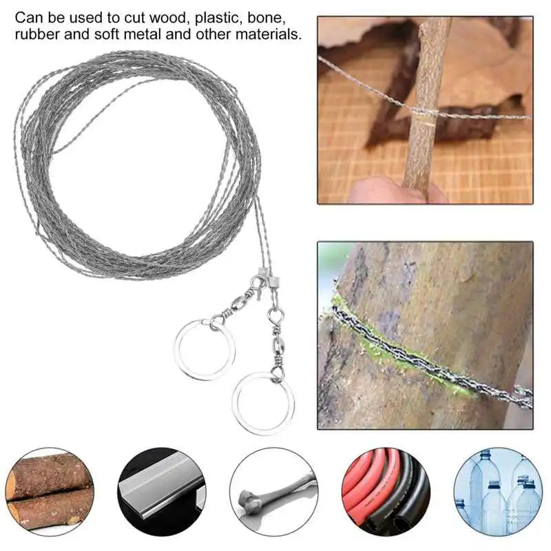 10m Emergent Survival Wire Saw Camp Hike Outdoor Hunting Fishing  Fretsaw Stainless Steel Survival Line Wire Saw
