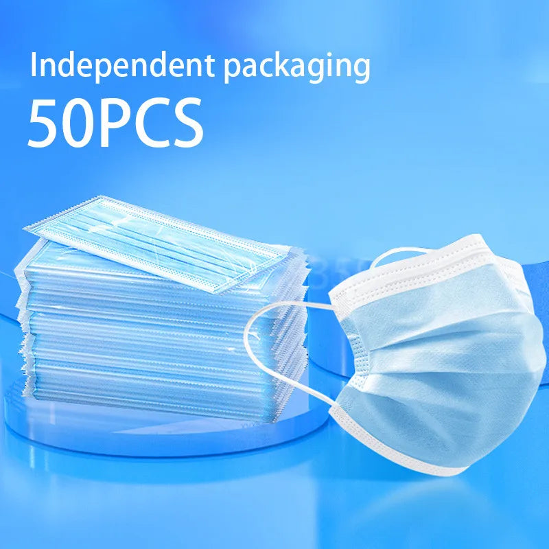 10-500pcs Disposable Adults Face Masks