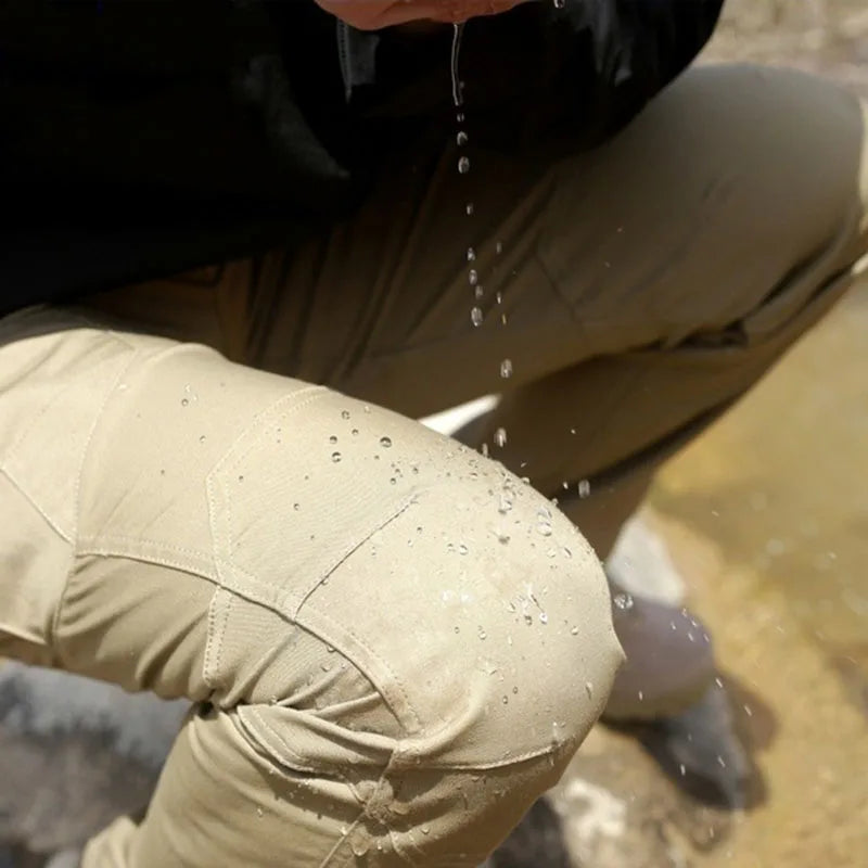 Mens Waterproof Elastic Cargo Pants - Bushman Outpost