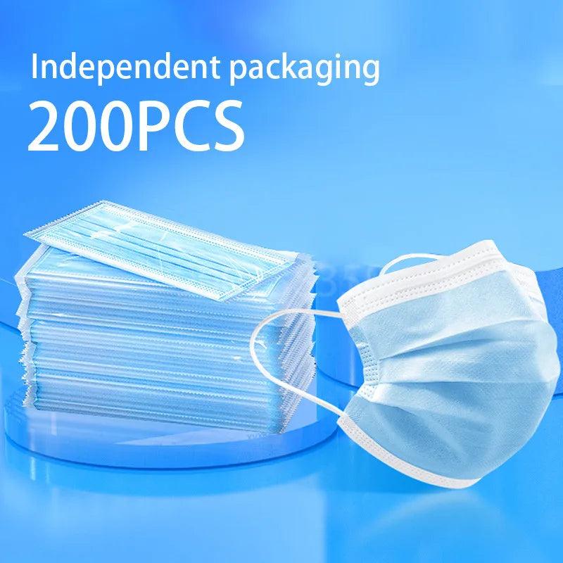 10-500pcs Disposable Adults Face Masks