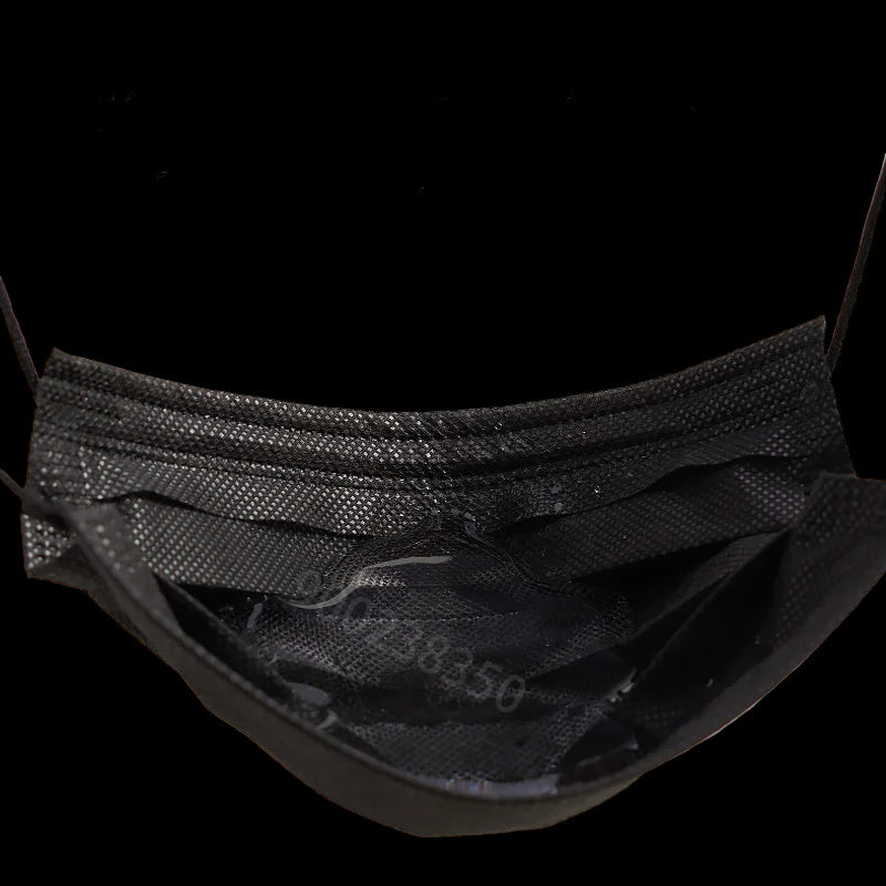 50-500Pcs Black Disposable Masks