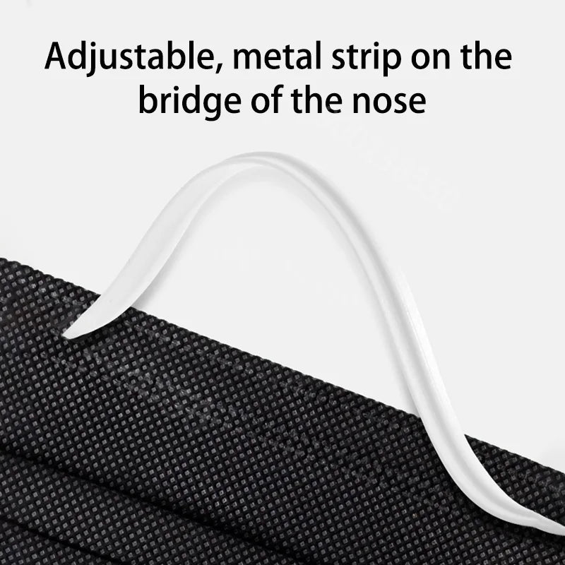 50-500Pcs Black Disposable Masks
