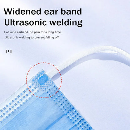 10-500pcs Disposable Adults Face Masks