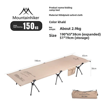 Foldable Camping Bed with A Load Capacity of 150 Kg