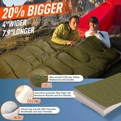 Two Person Adult Sleeping Bag 220*150CM