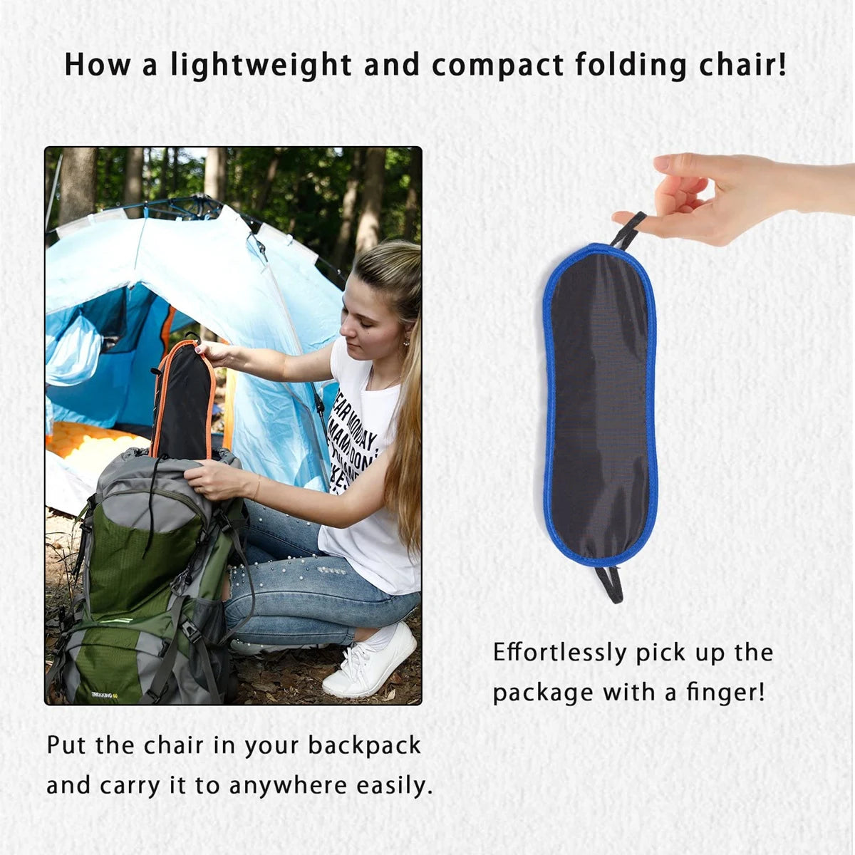 1 or 2-Pcs Ultralight Camping Chair