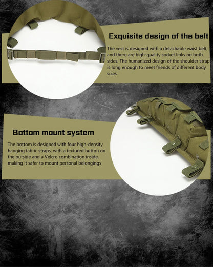 Tactical MOLLE Quick Release AK Vest