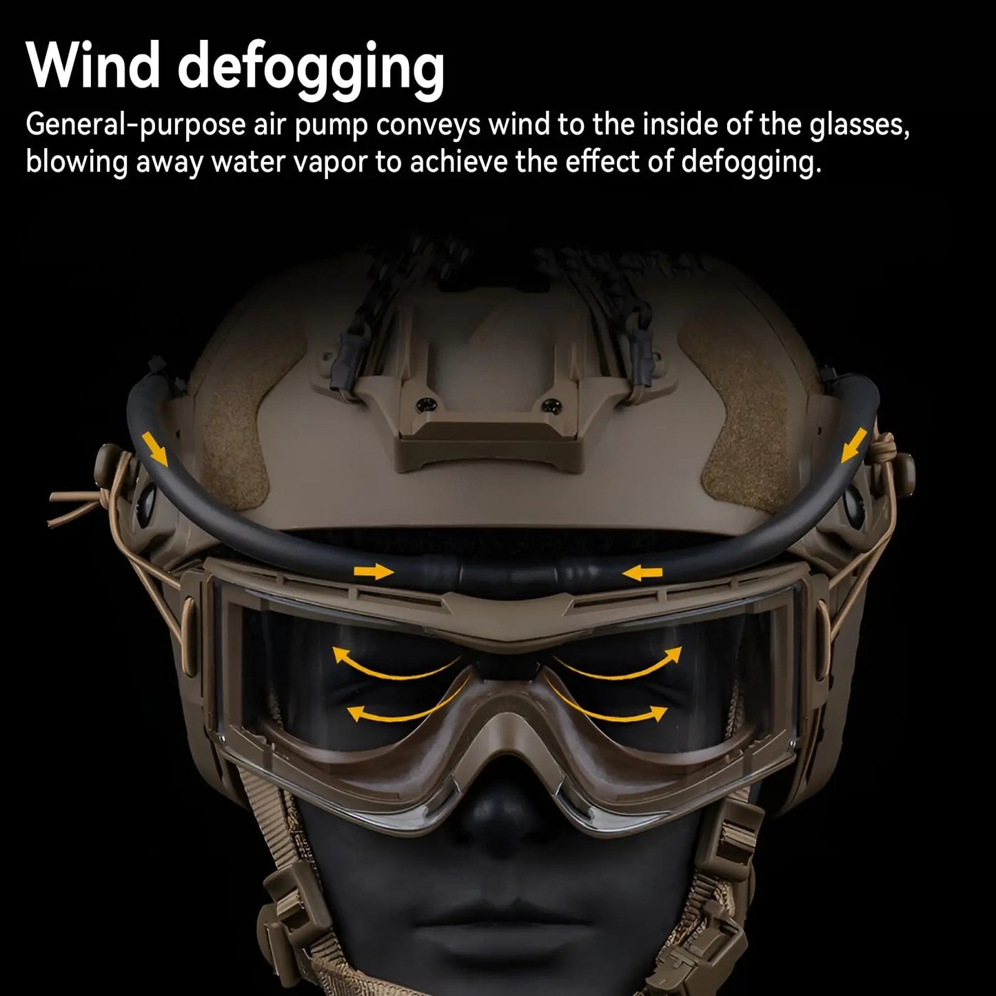 Tactical Goggles Defogger Defogging Fan Anti-fog Kit for Airsoft