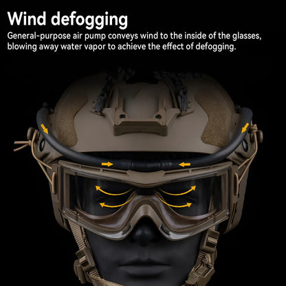 Tactical Goggles Defogger Defogging Fan Anti-fog Kit for Airsoft