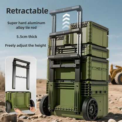 Stacked Waterproof Storage Box Trolley Case Set