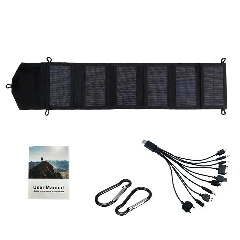 Foldable Solar Panel 6-fold 800W 20w/h  Portable Solar Panels Charger USB 5V DC Full Time Power Solar Panel Mobile Power Supply