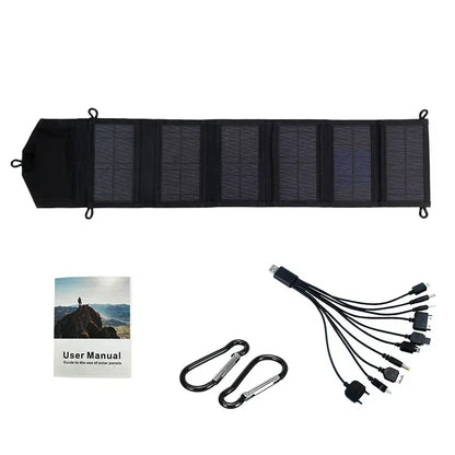 Foldable Solar Panel 6-fold 800W 20w/h  Portable Solar Panels Charger USB 5V DC Full Time Power Solar Panel Mobile Power Supply