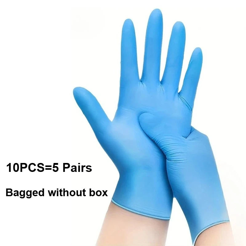 10-100PCS Blue Nitrile Disposable Gloves Latex Free