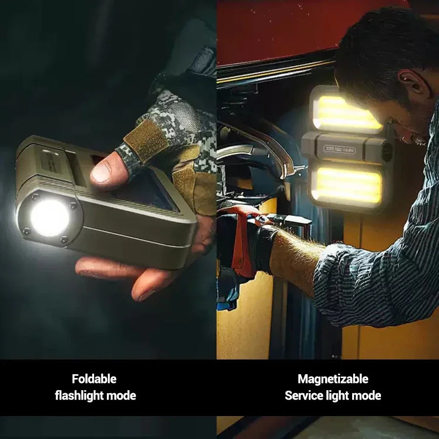 Solar Camping Lantern 15W LED Rechargeable Flashlight Magnetic Floodlight Portable Tent Lamp for Fishing Outdoor Light