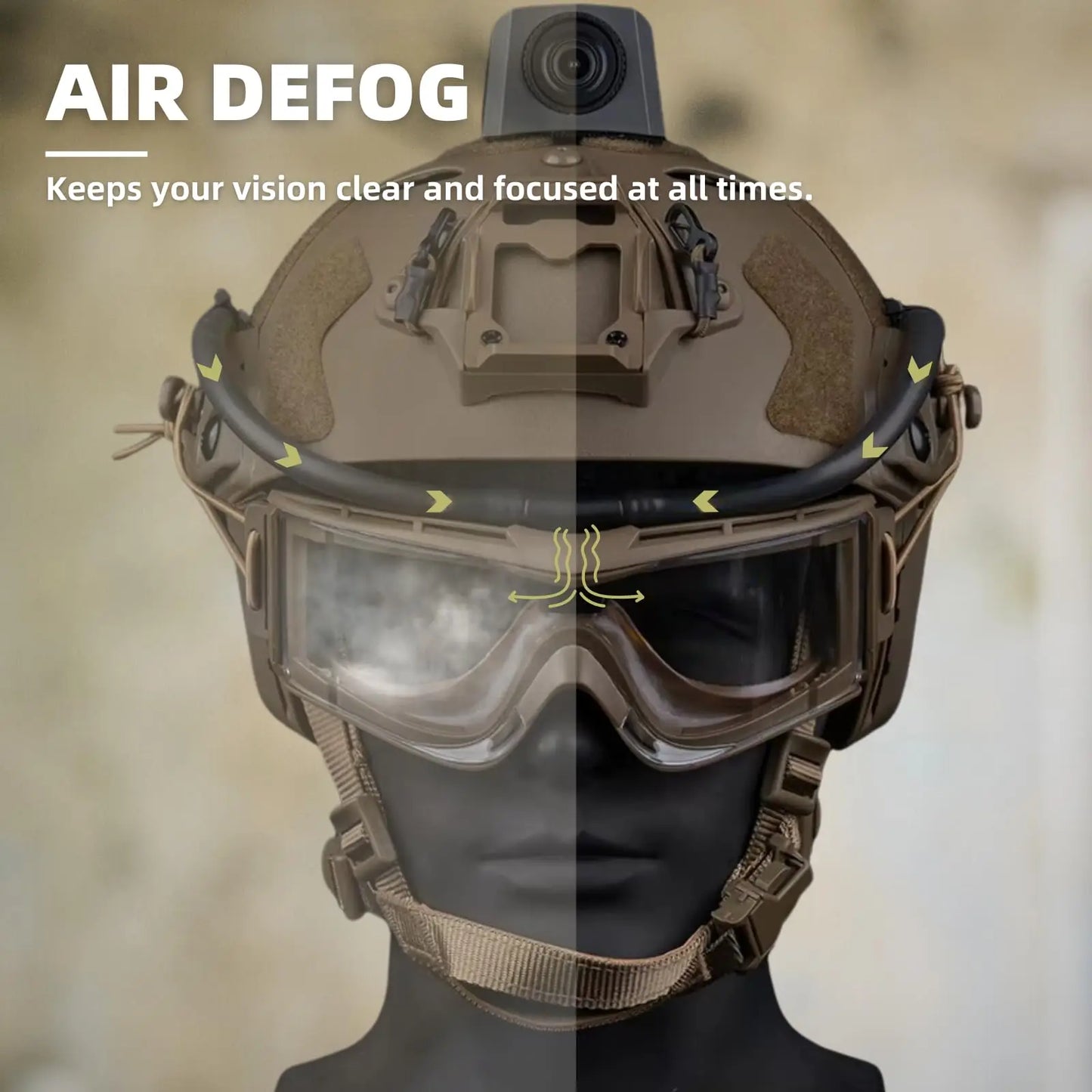 Tactical Goggles Defogger Defogging Fan Anti-fog Kit for Airsoft