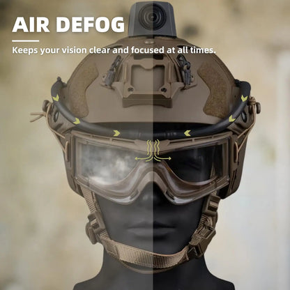 Tactical Goggles Defogger Defogging Fan Anti-fog Kit for Airsoft