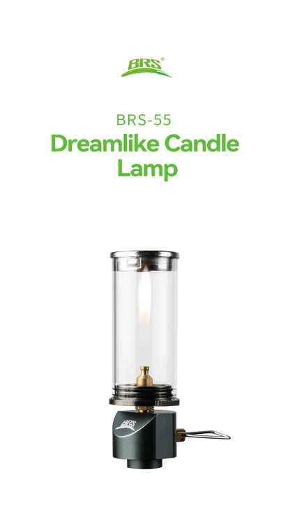 BRS-55 Dreamlike Candlelight Lamp Windproof Candle Light Gas Burner Stove Outdoor Camping Lights Tent Lighting Equipment