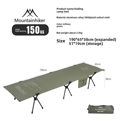 Foldable Camping Bed with A Load Capacity of 150 Kg