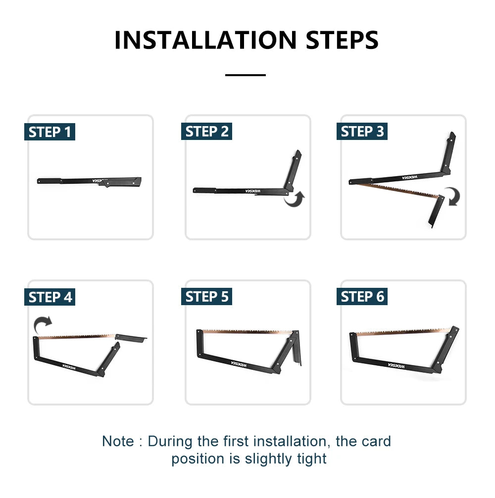 Widesea Folding Hand Saw - Manganese Steel Blade Aluminum Alloy Frame Portable Camping Saw for Tree Pruning Wood Cutting Outdoor