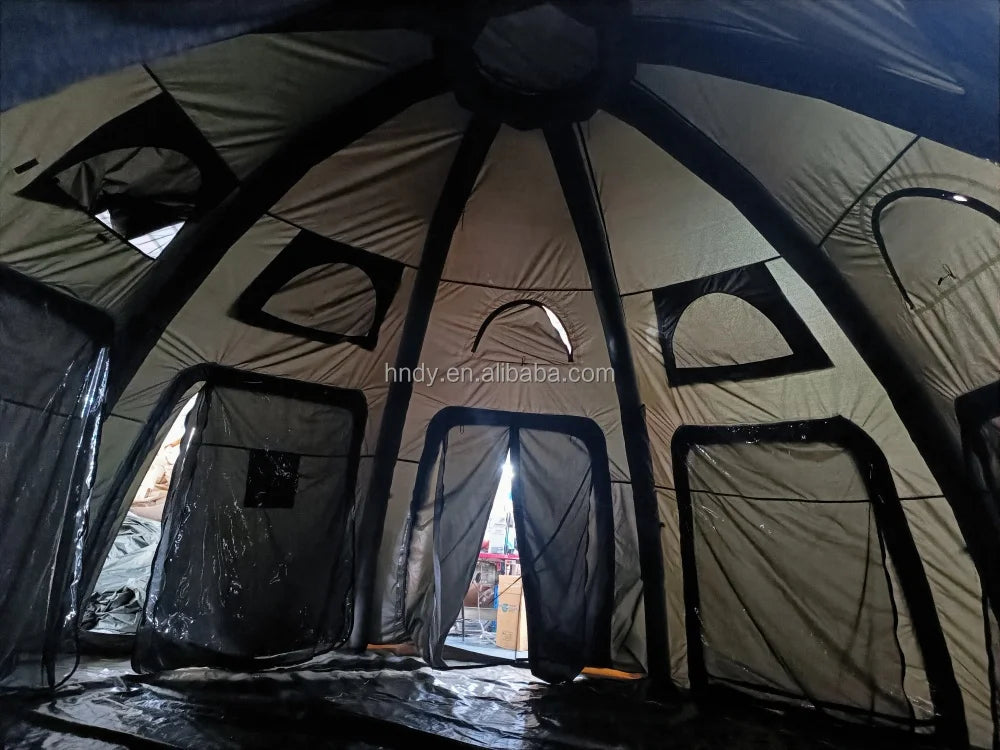 Round Round Air Oxford Cloth Material Inflatable Glamping Outdoor Camping Tent With Air Conditioning- Limited time discount