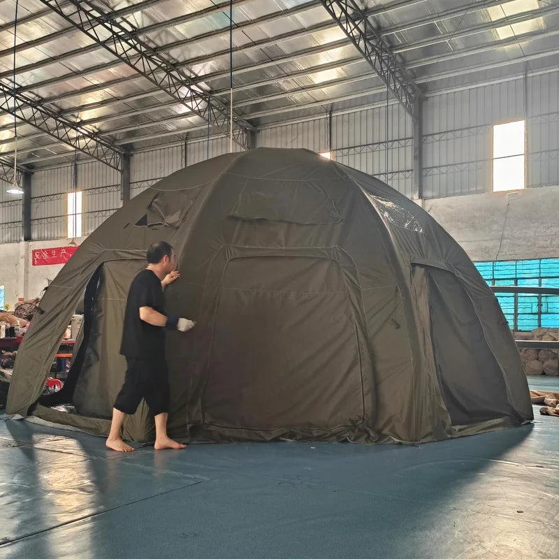 Round Round Air Oxford Cloth Material Inflatable Glamping Outdoor Camping Tent With Air Conditioning- Limited time discount