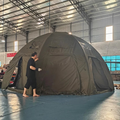Round Round Air Oxford Cloth Material Inflatable Glamping Outdoor Camping Tent With Air Conditioning- Limited time discount