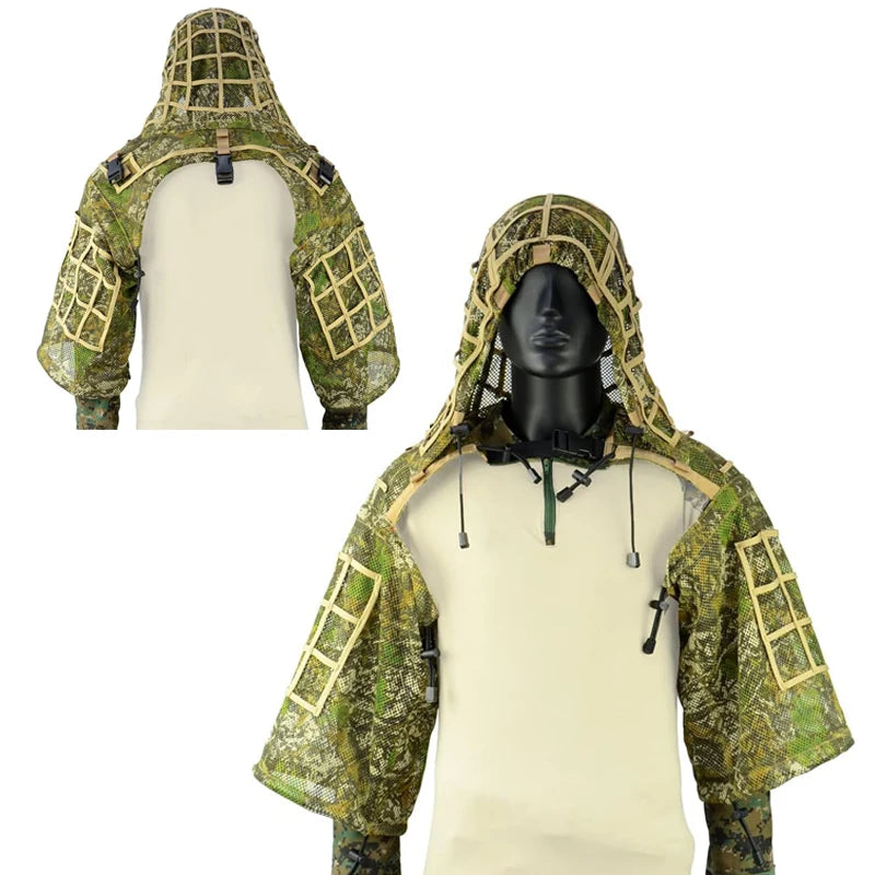Tactical Ghillie Viper Hood 3D Leaf