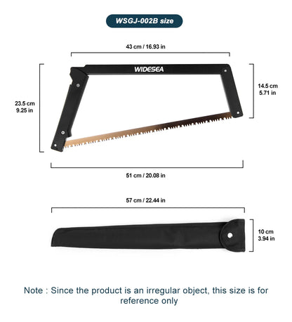 Widesea Folding Hand Saw - Manganese Steel Blade Aluminum Alloy Frame Portable Camping Saw for Tree Pruning Wood Cutting Outdoor