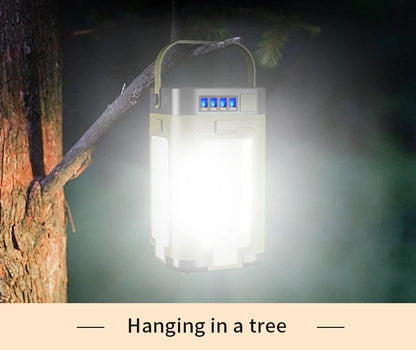 Solar Camping Lantern 15W LED Rechargeable Flashlight Magnetic Floodlight Portable Tent Lamp for Fishing Outdoor Light