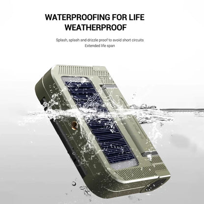 Solar Camping Lantern 15W LED Rechargeable Flashlight Magnetic Floodlight Portable Tent Lamp for Fishing Outdoor Light