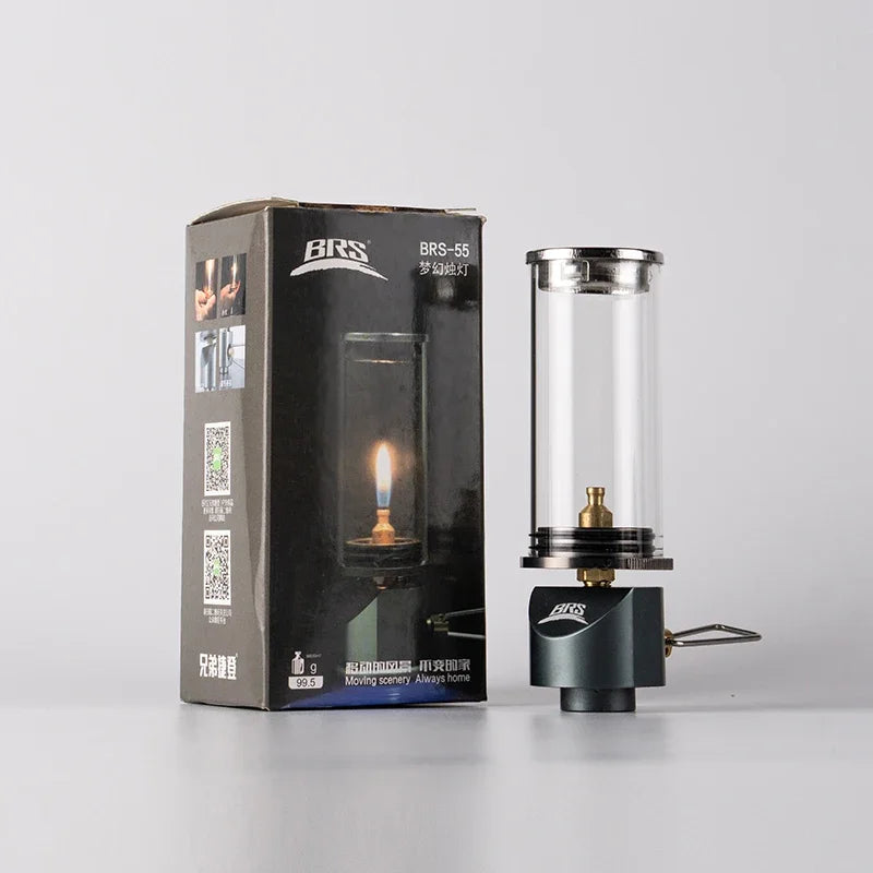 BRS-55 Dreamlike Candlelight Lamp Windproof Candle Light Gas Burner Stove Outdoor Camping Lights Tent Lighting Equipment