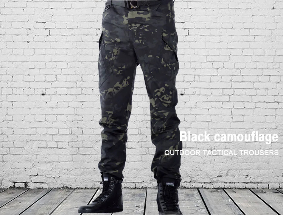Mens Waterproof Elastic Cargo Pants - Bushman Outpost