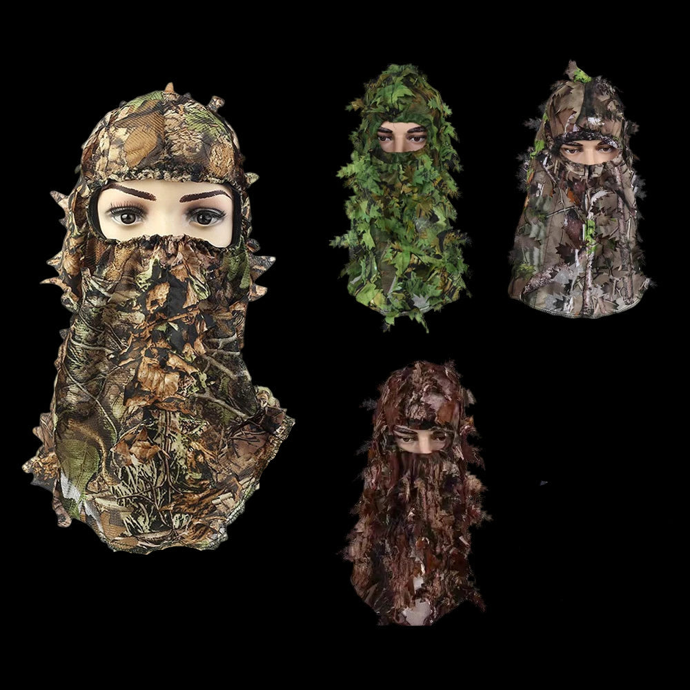 3D Leaf Camouflage Face Mask Ghillie