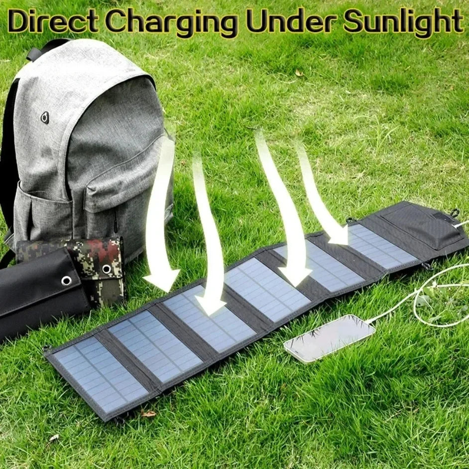 Foldable Solar Panel 6-fold 800W 20w/h  Portable Solar Panels Charger USB 5V DC Full Time Power Solar Panel Mobile Power Supply