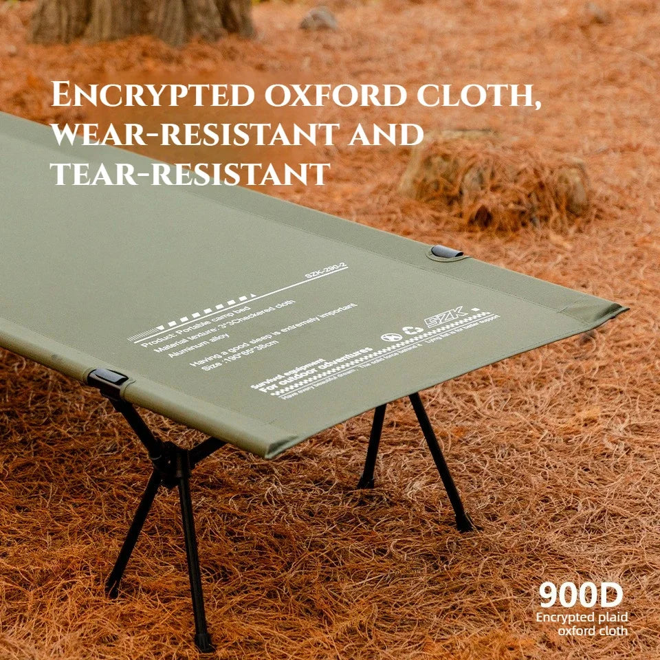 Foldable Camping Bed with A Load Capacity of 150 Kg