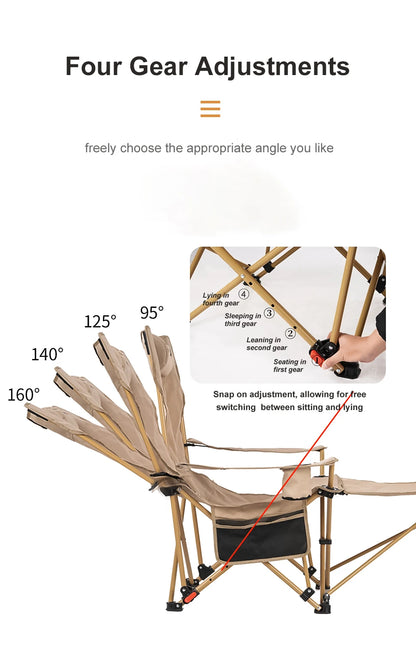 2-in-1 Reclining Camping Chair