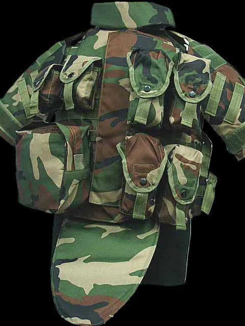 Camouflage Mockup Armor With Pouch/Pad - Bushman Outpost