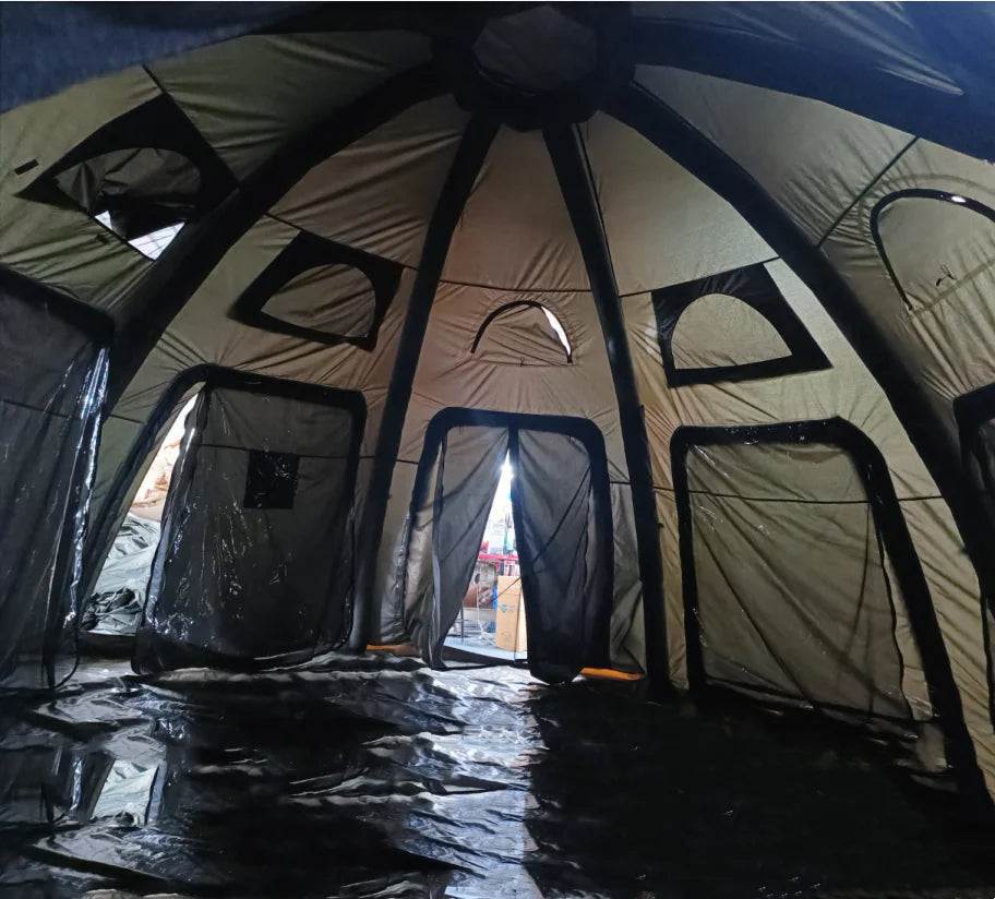 Round Round Air Oxford Cloth Material Inflatable Glamping Outdoor Camping Tent With Air Conditioning- Limited time discount