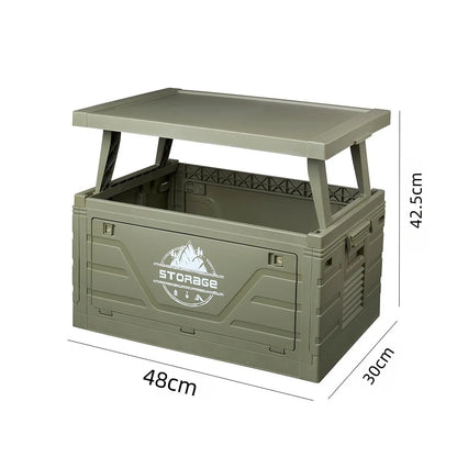 Outdoor Camping Folding Storage Box Table