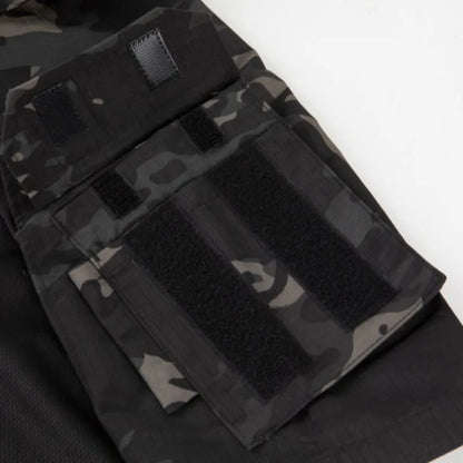 Men's Tactical Combat Shirt Short Sleeve 1/4 Zip Breathable Quick Dry Camo for Airsoft