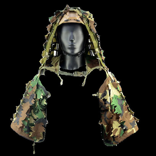 Tactical Ghillie Viper Hood 3D Leaf