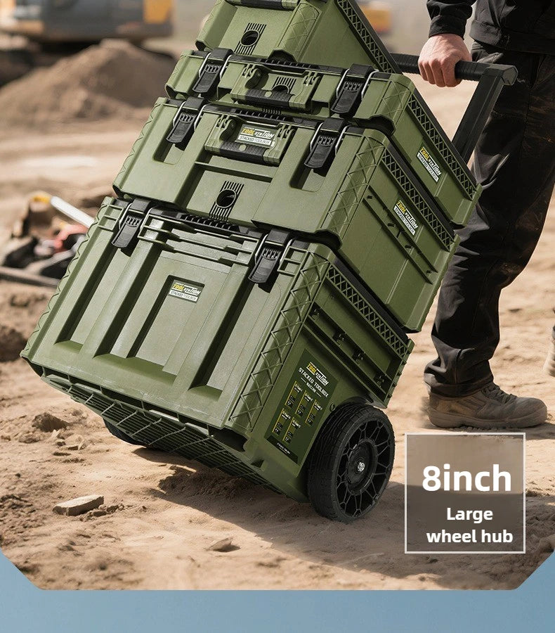 Stacked Waterproof Storage Box Trolley Case Set