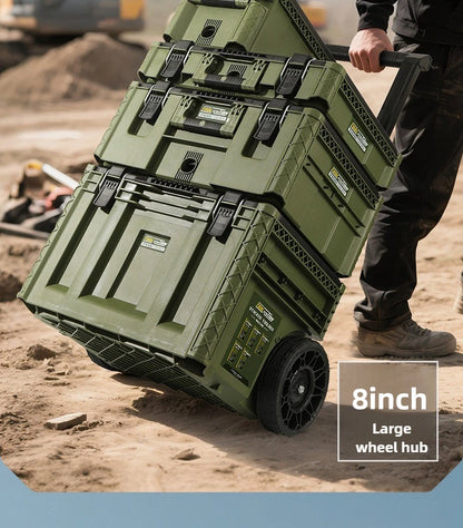 Stacked Waterproof Storage Box Trolley Case Set