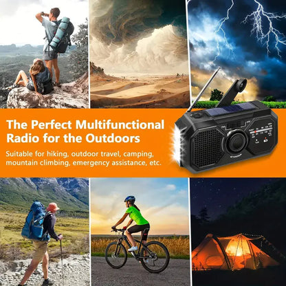 Portable Solar Radio, Emergency Kits first Aid Radio with Crank, Dynamo AM/FM Radio,Blackout  Power station,USB Phone Charger