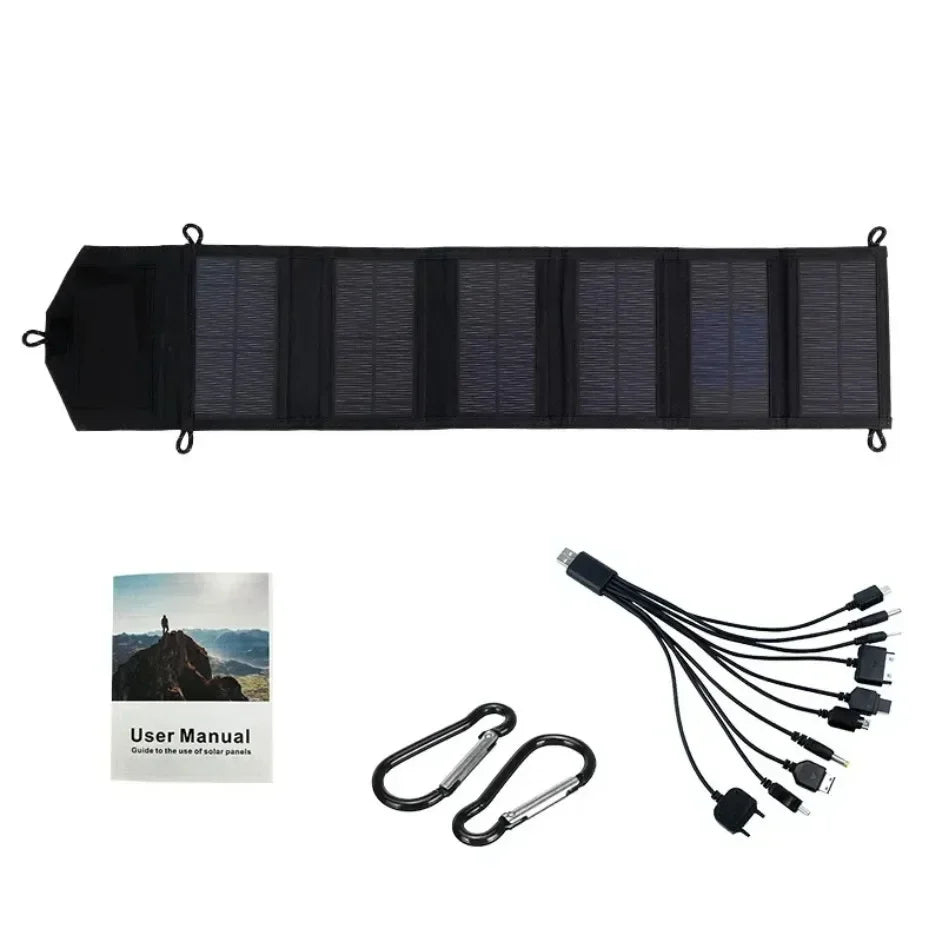 Foldable Solar Panel 6-fold 800W 20w/h  Portable Solar Panels Charger USB 5V DC Full Time Power Solar Panel Mobile Power Supply