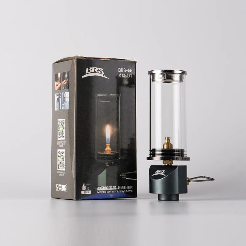 BRS-55 Dreamlike Candlelight Lamp Windproof Candle Light Gas Burner Stove Outdoor Camping Lights Tent Lighting Equipment