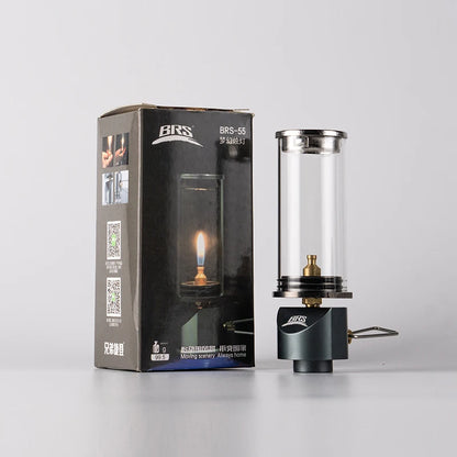 BRS-55 Dreamlike Candlelight Lamp Windproof Candle Light Gas Burner Stove Outdoor Camping Lights Tent Lighting Equipment